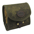 2016 Tourbon Novo Design Durável Do Vintage Verde Pesca Fly Wallet Pequena Bolsa de Lona De Couro De Armazenamento Caso para a Pesca Por Atacado